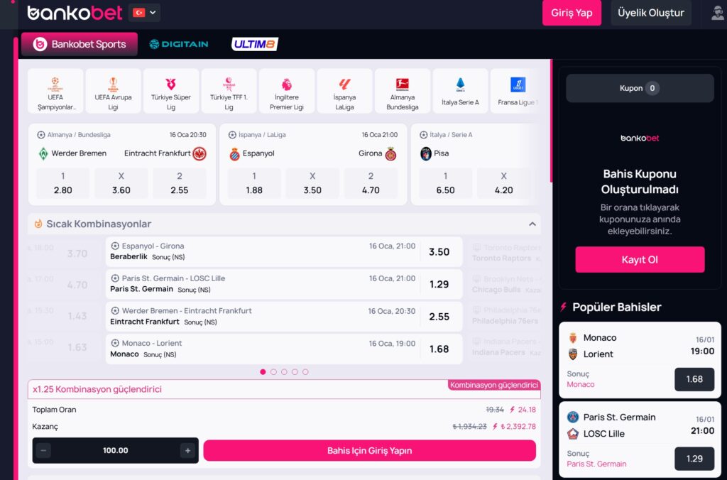 bankobet spor bahisleri